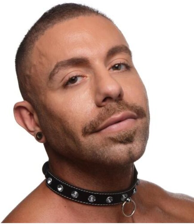 Diamanten Choker Met O-Ring - Zwart