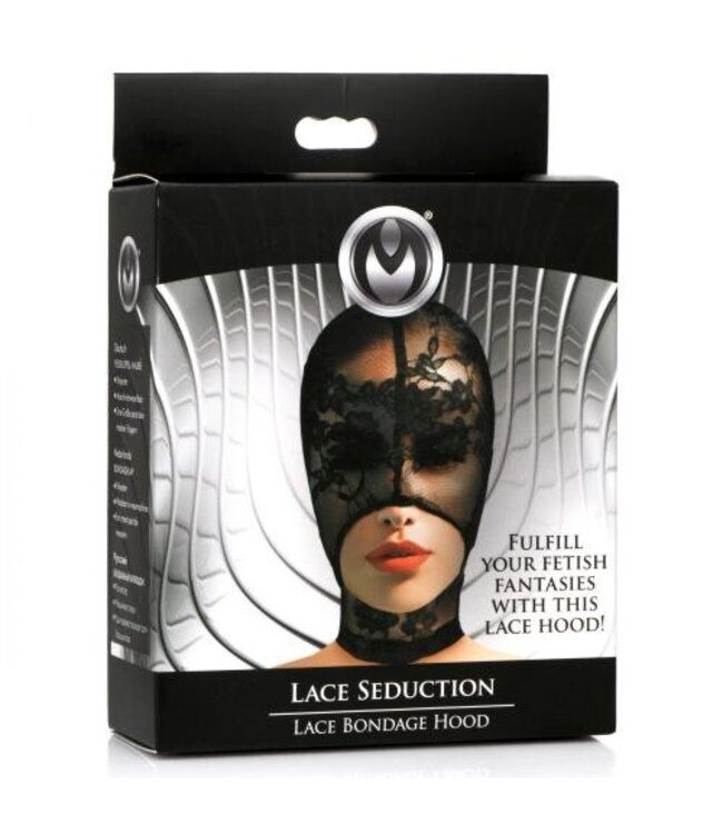 Lace Seduction Bondage Masker - Zwart