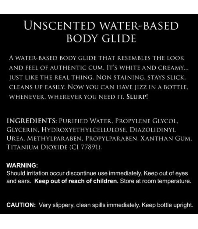 Jizz Wit Glijmiddel - 488 ml