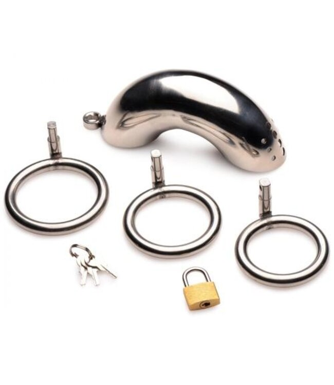 Roestvrij Stalen Penis Kooi Met 3 Ringen