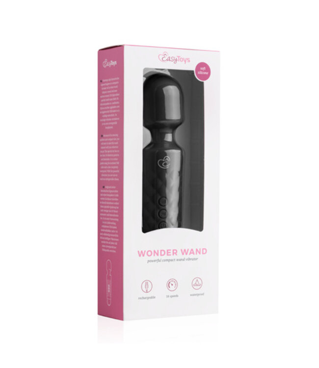 EasyToys Mini Wand Vibrator - Zwart