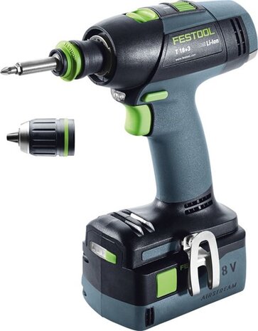Festool T 18+3 HPC4,0 I-Plus Schroefboormachine - 576446 Festool T 18+3 HPC4,0 I-Plus Schroefboormachine - 576446