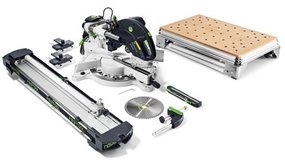 Festool KS 120 REB-Set-MFT Afkortzaag + Onderstel + Aanslagen - 576663 Festool KS 120 REB-Set-MFT Afkortzaag + Onderstel + Aanslagen - 576663