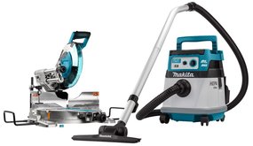 Makita DLX2379UX1 2x18 V AWS Combiset voor afkorten (260mm) en stofzuigen