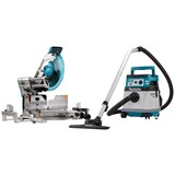 Makita DLX2380UX1 2x18 V AWS Combiset voor afkorten (305mm) en stofzuigen