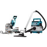 Makita DLX2386UX1 2x18 V AWS Combiset voor afkorten (260mm) en stofzuigen