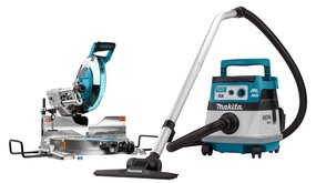 Makita DLX2386UX1 2x18 V AWS Combiset voor afkorten (260mm) en stofzuigen