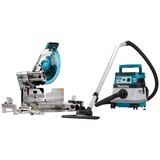 Makita DLX2387UX1 2x18 V AWS Combiset voor afkorten (305mm) en stofzuigen