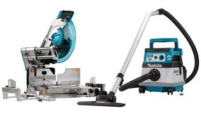 Makita DLX2387UX1 2x18 V AWS Combiset voor afkorten (305mm) en stofzuigen