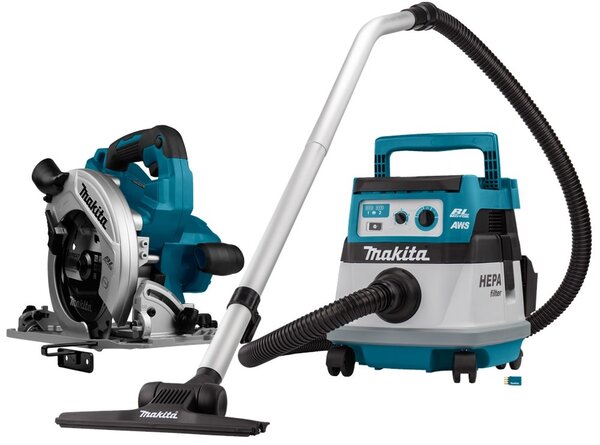 Makita DLX2389UX1 2x18 V AWS Combiset voor zagen (190mm) en stofzuigen
