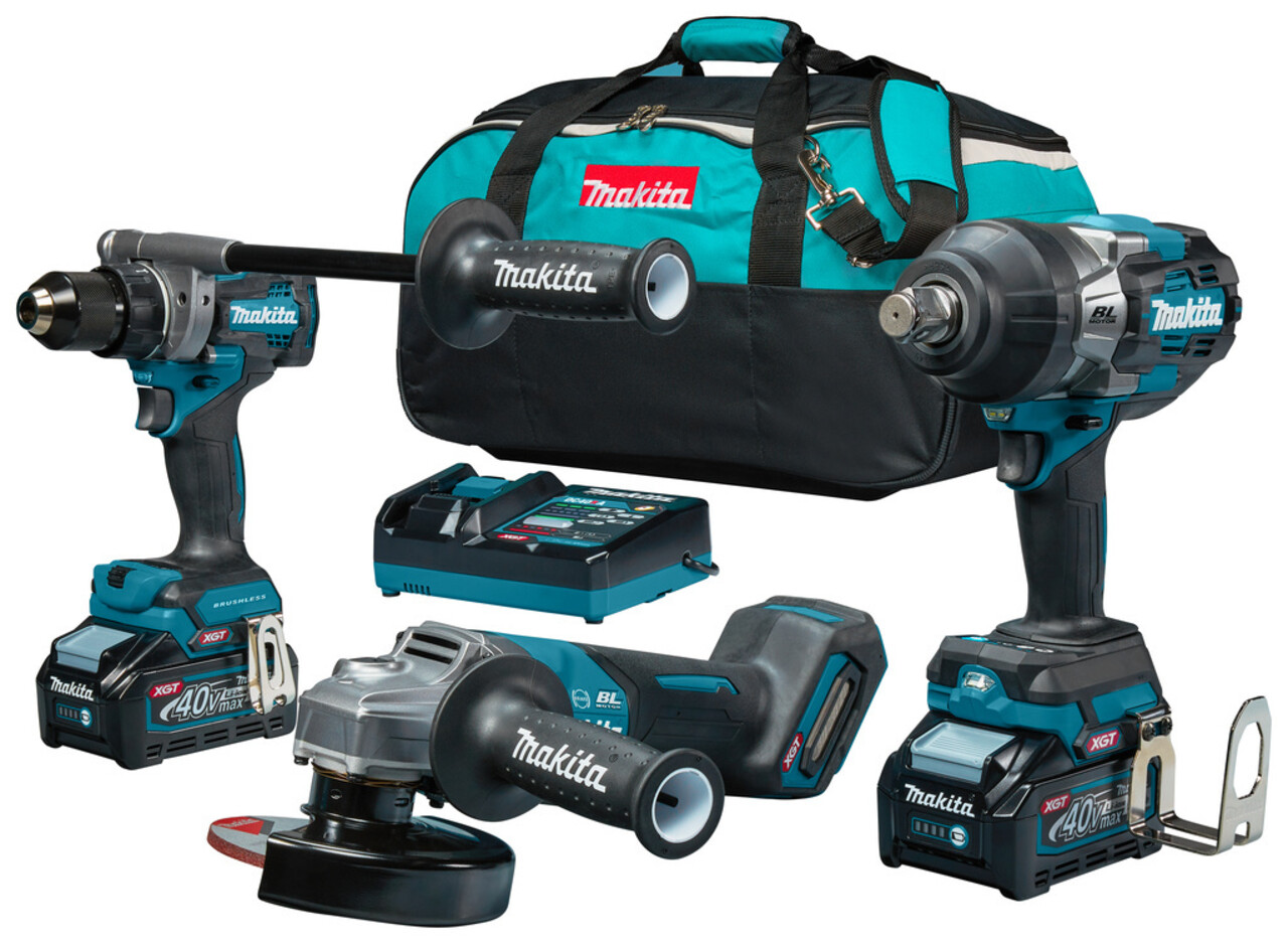 Makita DK0158G301 40 V Combiset boren, (slag)schroeven, bevestigen en slijpen