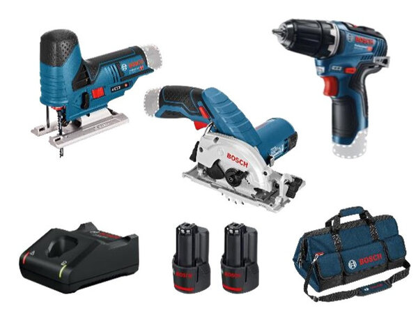 Bosch Toolkit 12V Li-Ion accu 3-delige combiset - 0615990M05