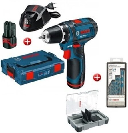 Bosch GSR 12V-15 Accu schroefboormachine LI Kit + AC sets - 0615997566