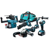 Makita DLX5069TX1 18 V Combiset voor allround tot zwaar boor-, schroef-, zaag- en slijpwerk