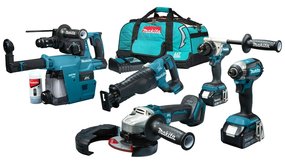 Makita DLX5069TX1 18 V Combiset voor allround tot zwaar boor-, schroef-, zaag- en slijpwerk