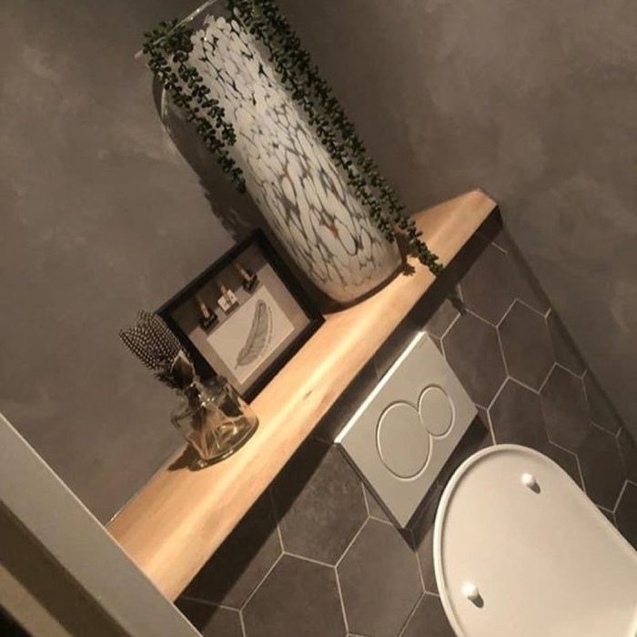 Wood & Work Houten wc/toiletplank - 4cm dik eiken - Boomstam