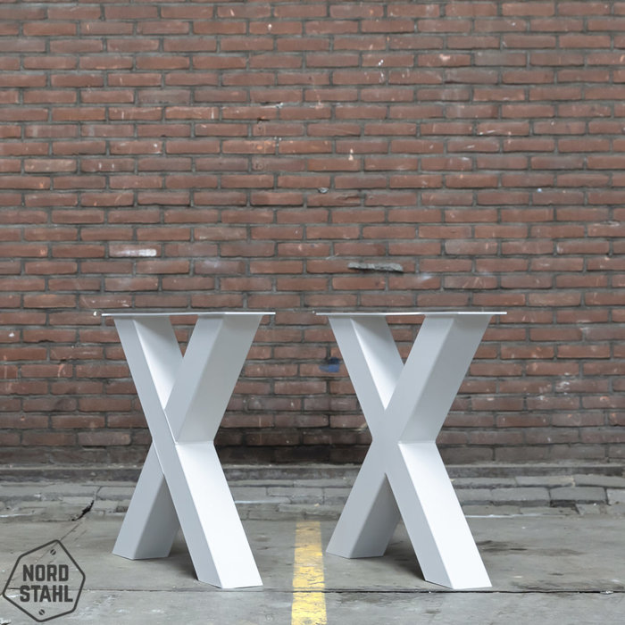Nordstahl Stalen onderstel tafel - X Poot 8x8 cm
