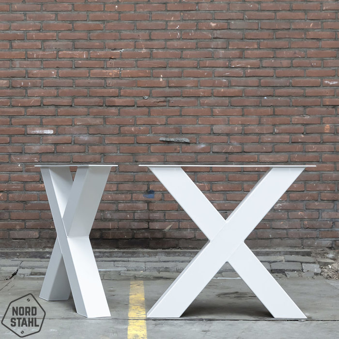 Nordstahl Stalen onderstel tafel - X Poot 8x8 cm