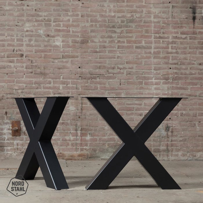 Nordstahl Stalen onderstel tafel - X Poot 10x10 cm