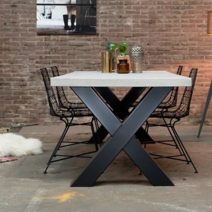Nordstahl Stalen onderstel tafel - X Poot 10x10 cm
