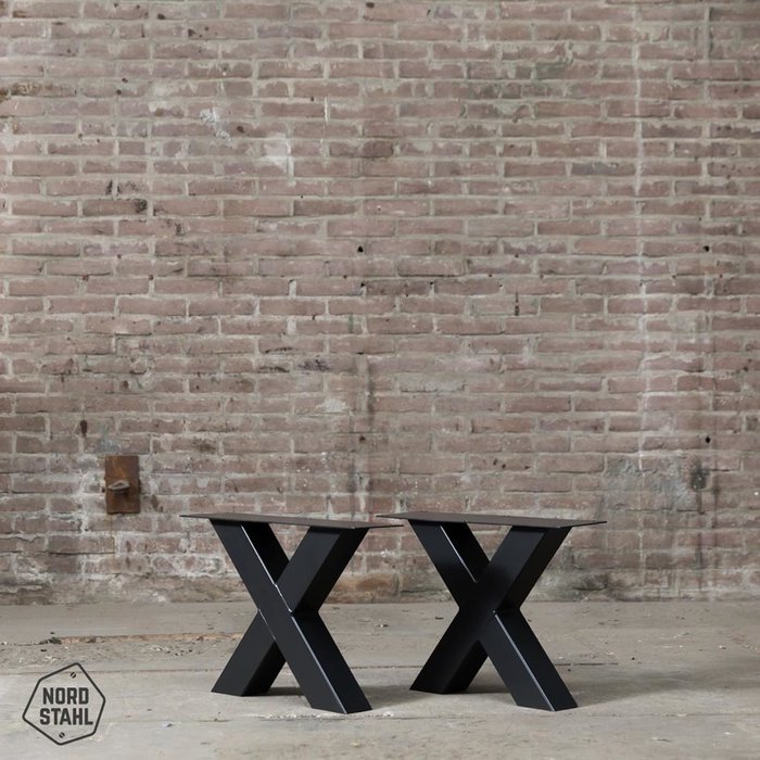 Nordstahl Stalen onderstel salontafel - X coffee leg - Nordstahl