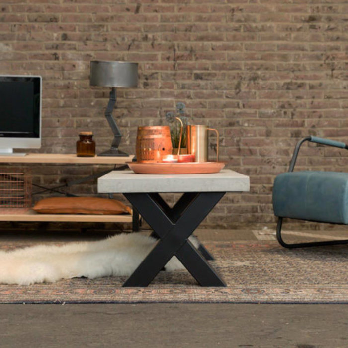 Nordstahl Stalen onderstel salontafel - X coffee leg - Nordstahl