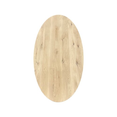 Wood & Work Eiken tafelblad  - 4cm dik - Ovaal
