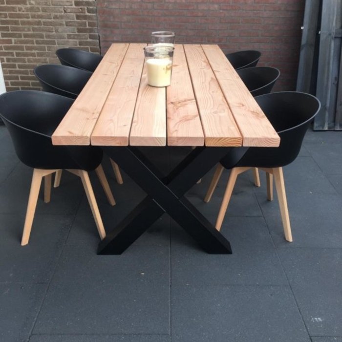 Wood & Work Houten buitentafel douglas - 4cm dik