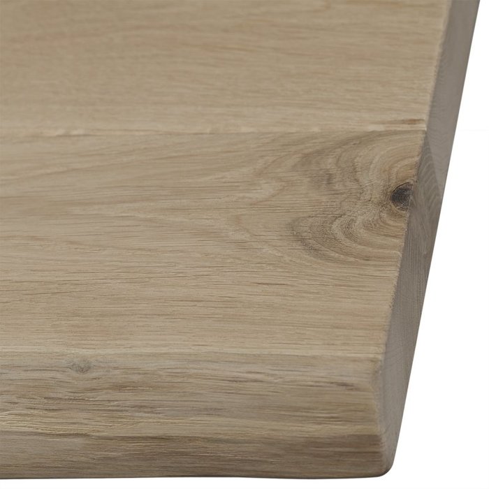 Wood & Work Houten tafelblad salontafel - 4cm dik eiken - Boomstam afwerking