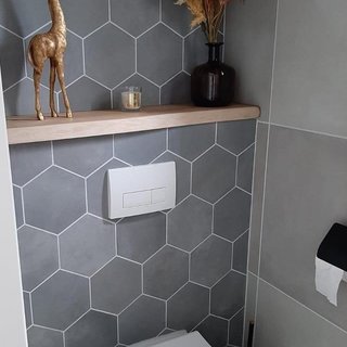 Wood & Work Houten toiletplank - 4cm dik eiken - Boomstam