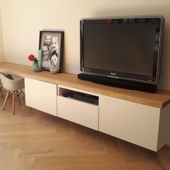 Wood & Work Houten plank - 4cm dik eikenhout - Besta kast