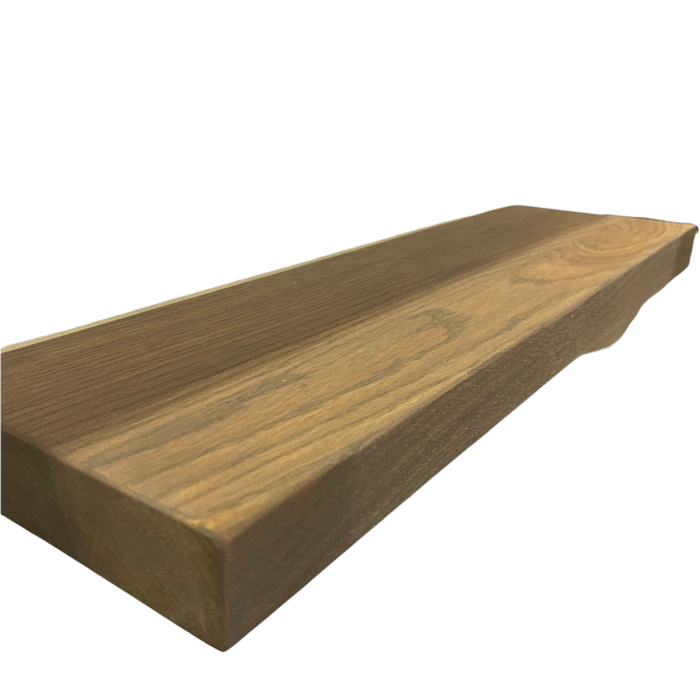 Wood & Work Houten wandplank - Ash grey - Klein - 4cm dik eiken - Recht