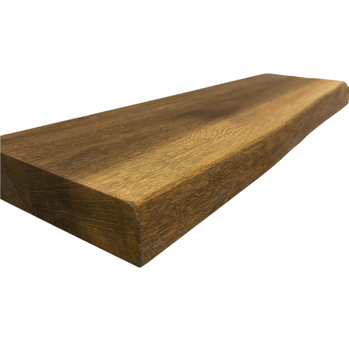 Wood & Work Houten wandplank  - Castle brown -  Groot - 4cm dik eiken - Boomstam