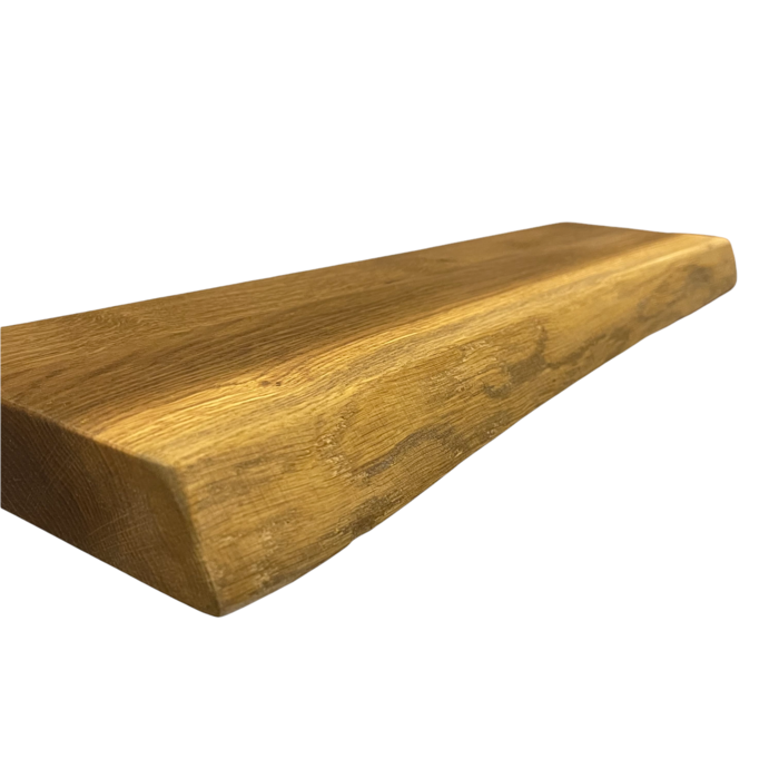 Wood & Work Houten wandplank  - Oak -  Groot - 4cm dik eiken - Boomstam