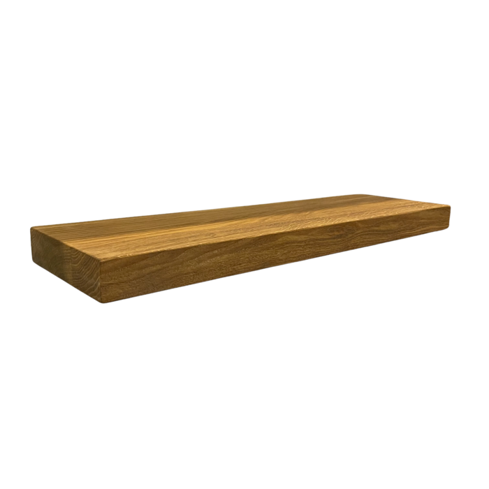Wood & Work Houten wandplank  - Oak -  Groot - 4cm dik eiken - Recht