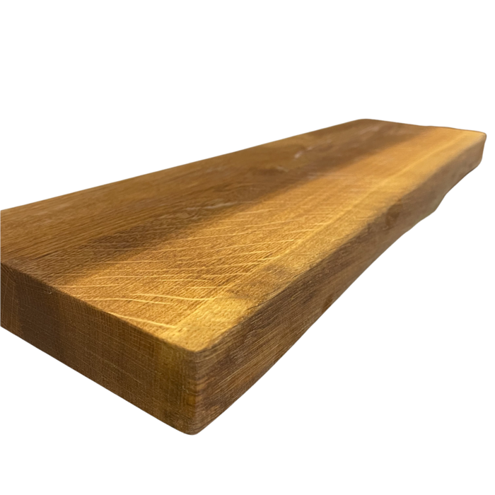 Wood & Work Houten wandplank  - Pure -  Groot - 4cm dik eiken - Boomstam