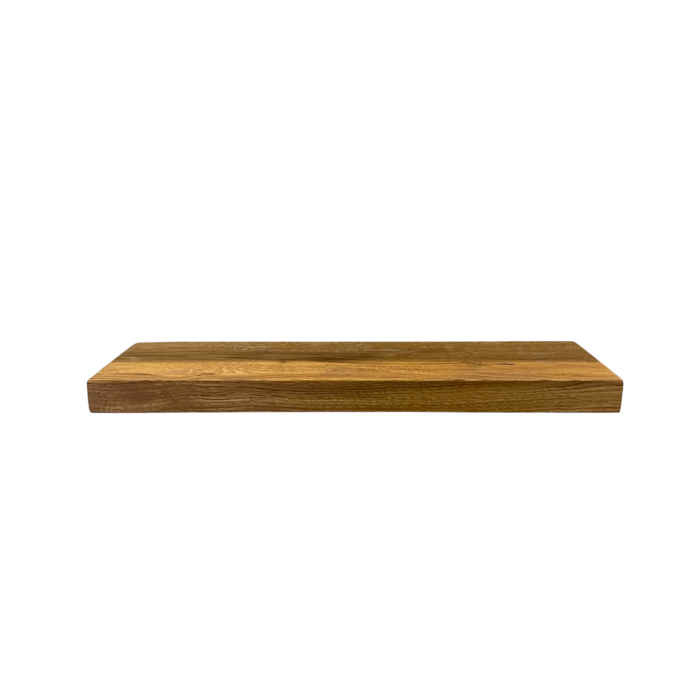 Wood & Work Houten wandplank  - Pure -  Groot - 4cm dik eiken - Recht