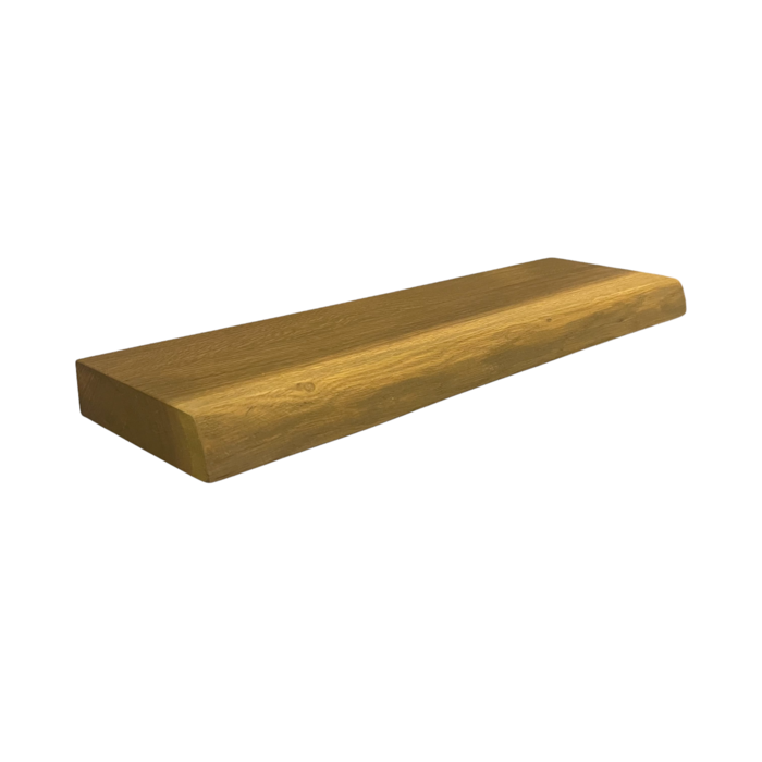 Wood & Work Houten wandplank  - Smoked oak -  Groot - 4cm dik eiken - Boomstam