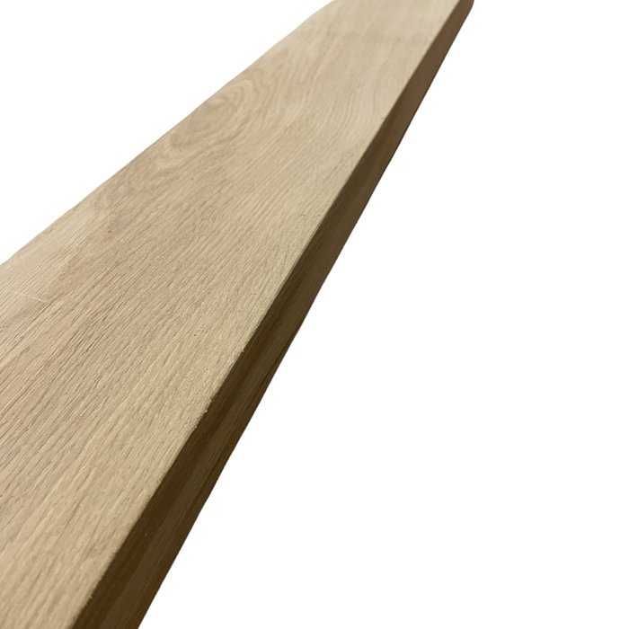 Wood & Work Houten wc/toiletplank - 4cm dik eiken - Rechte afwerking