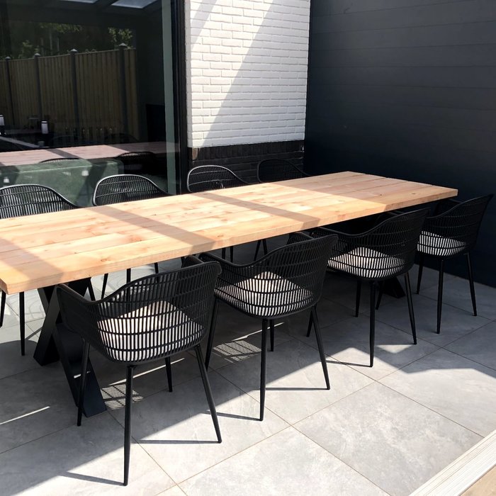 Wood & Work Houten buitentafel douglas - 4cm dik