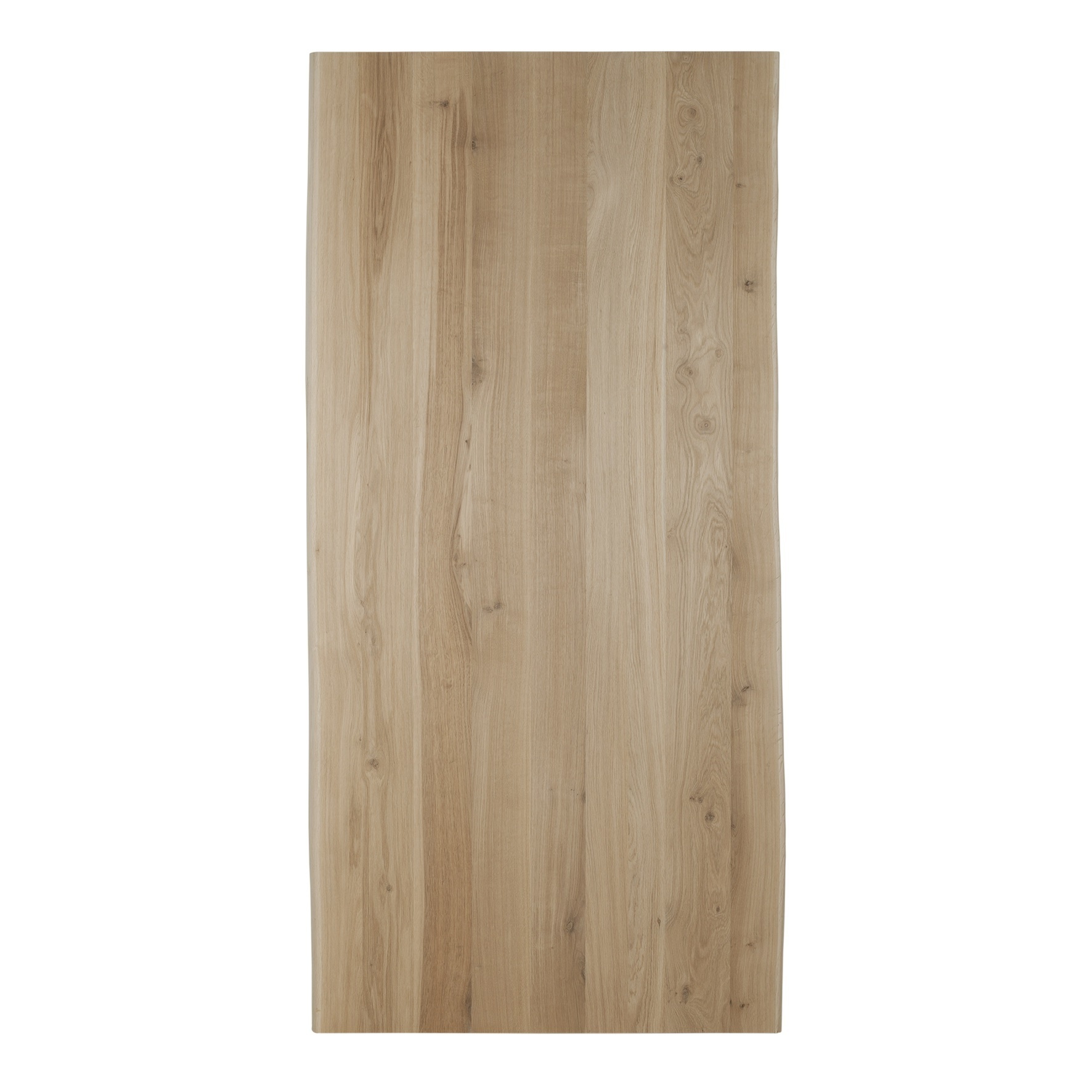 Wood & Work Houten tafelblad salontafel - 4cm dik eiken - Boomstam afwerking
