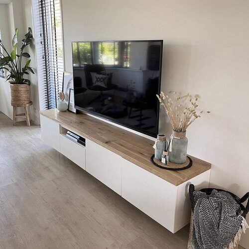 Wood & Work Houten plank - 4cm dik eiken - Besta kast