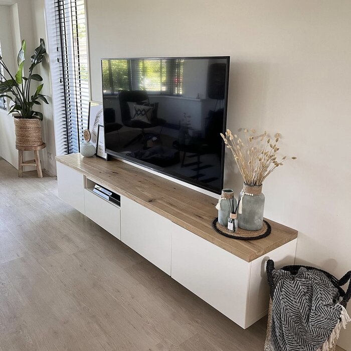 Wood & Work Houten plank - 4cm dik eikenhout - Besta kast