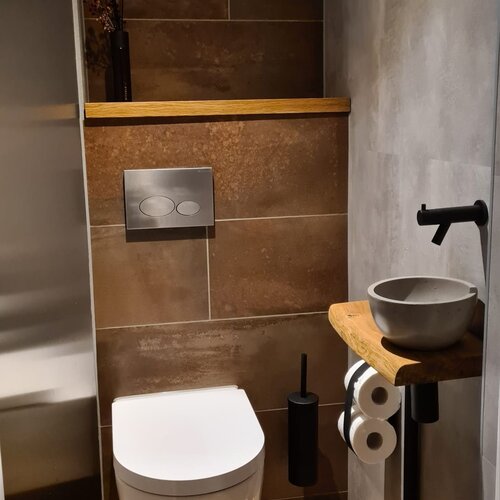 Wood & Work Houten wc/toiletplank - 4cm dik eiken - Rechte afwerking