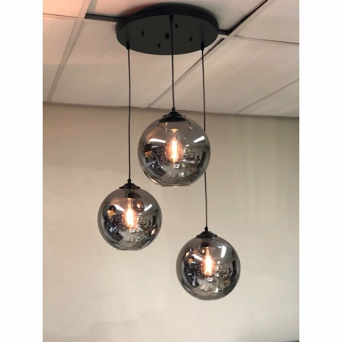 Hanglamp Smoke Glas 3-Licht