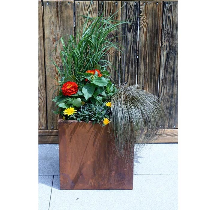 Tuindecoratie plantenbak | Patina decoratieve plantenbak voor directe beplanting