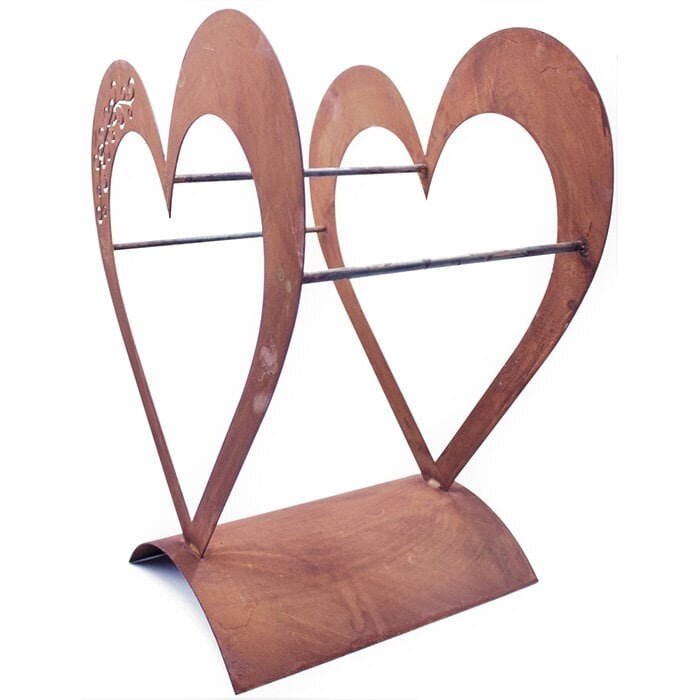 hart houten plank in patina | Roest metalen decoratieve houten plank