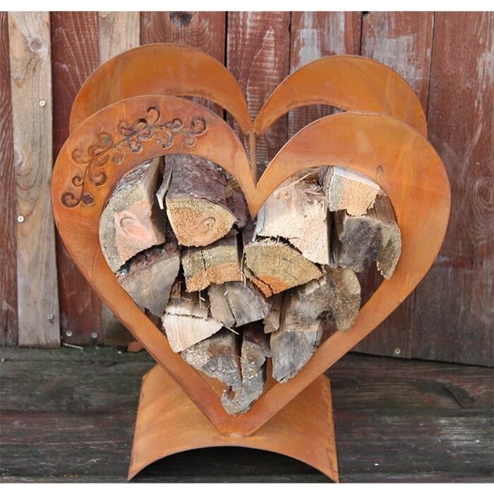 hart houten plank in patina | Roest metalen decoratieve houten plank