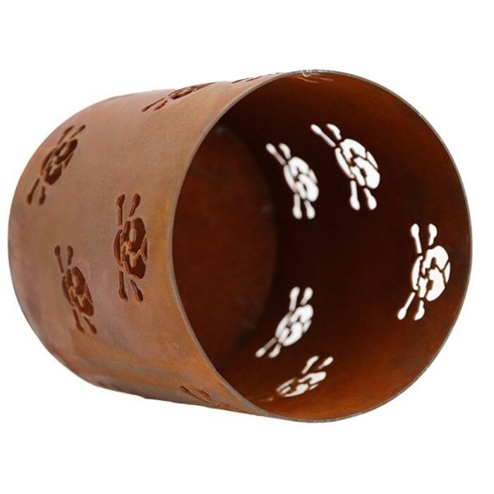 lantaarn met schedel | Theelichtje tafeldecoratie kandelaar | Punk Metal Gothic Deco