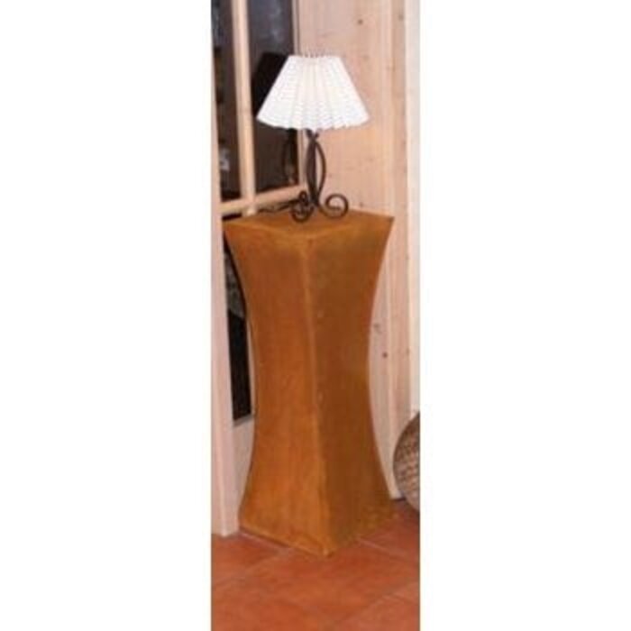 Patina sierzuil "Lola" | Metalen decoratie vintage zuil voor tuin en huis | 80 cm